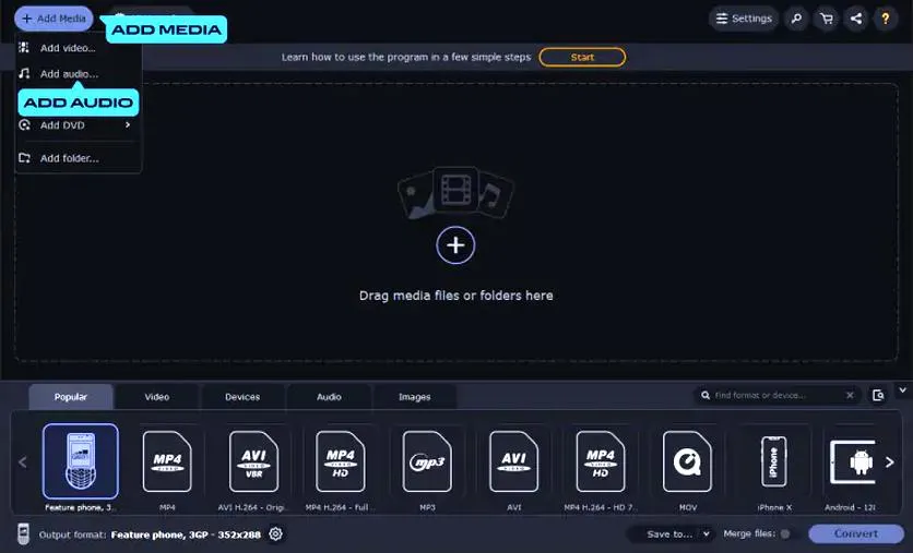 Online konwerter audio
