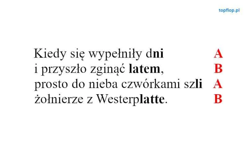 Rymy męskie żeńskie daktyliczne